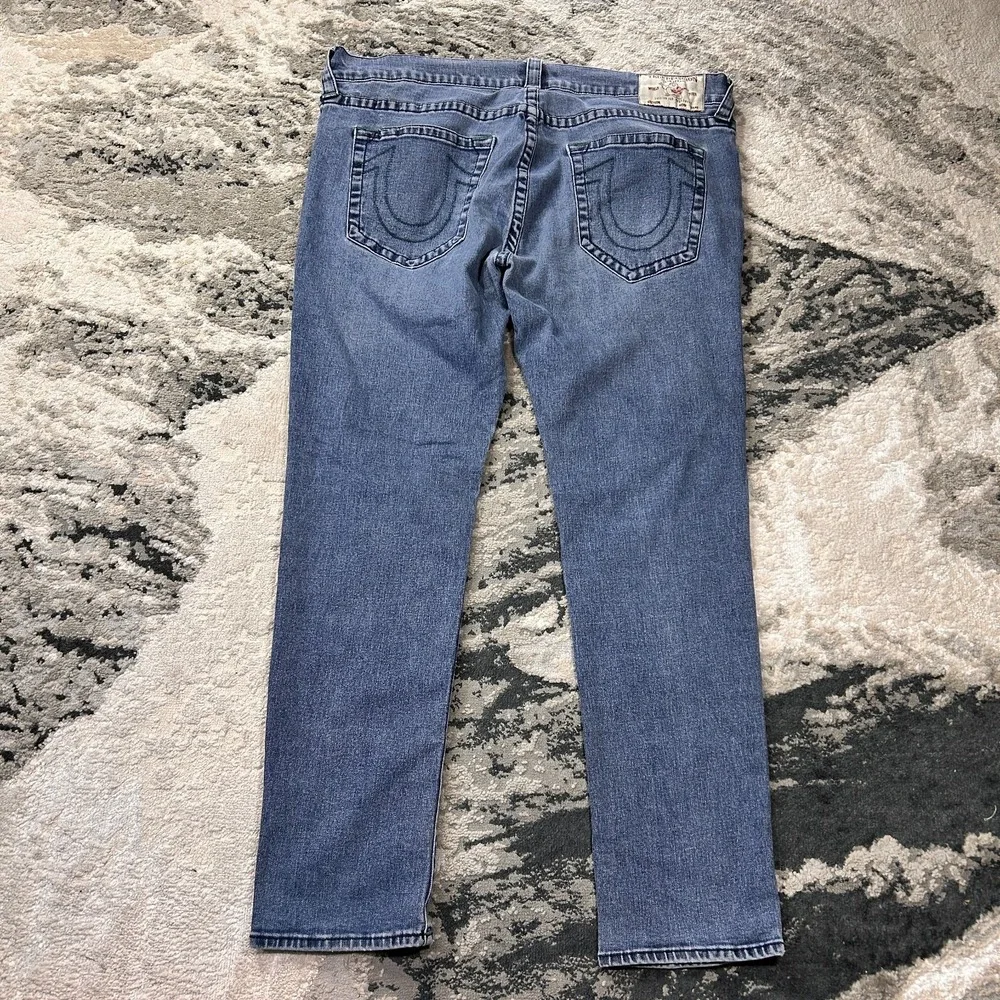 True Religion Rocco‎ Relaxed Skinny Jeans Mens 40 Blue Y2K Mid Rise Weekends